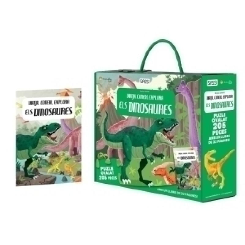 puzle-sassi-manolito-books-els-dinosaures-catalan-205-piezas-6-anos