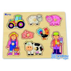 Puzzle ANDREUTOYS madera granja 8 piezas