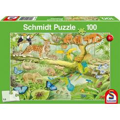 PUZZLE ANIMALES DE LA SELVA 100 PIEZAS