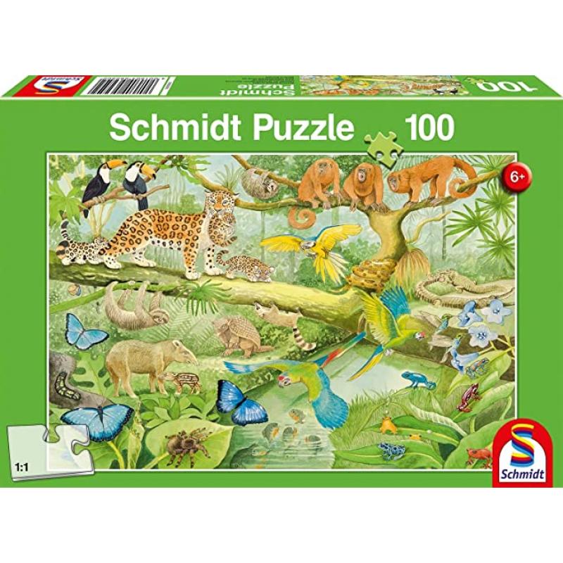 PUZZLE ANIMALES DE LA SELVA 100 PIEZAS