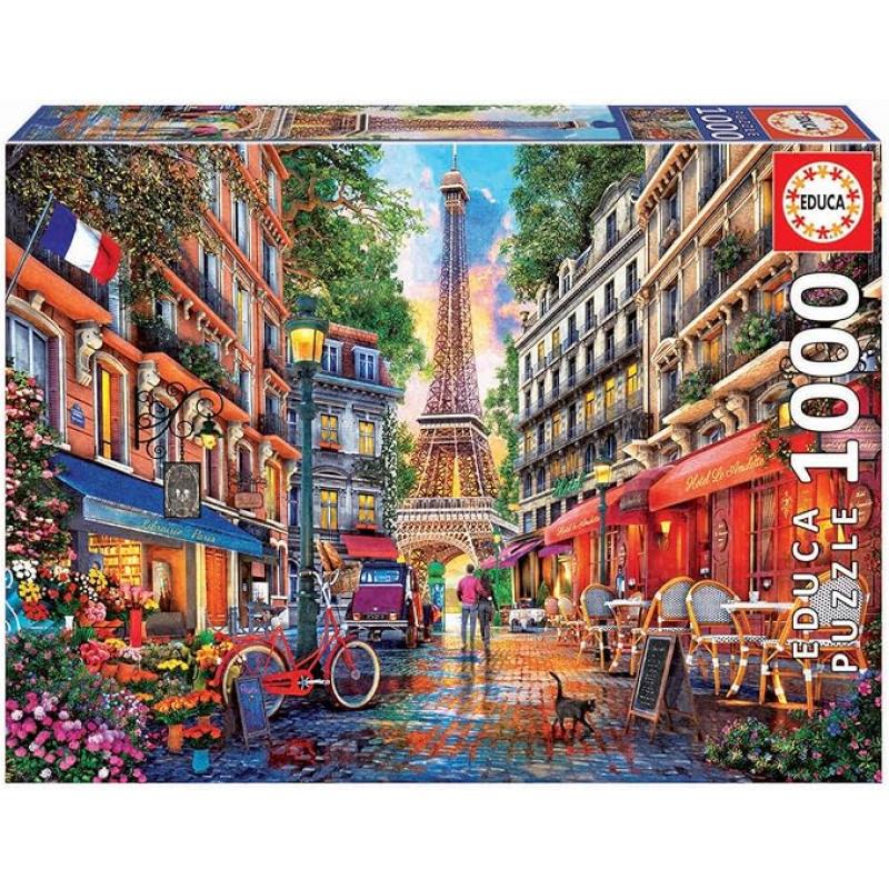 Puzzle de 1000 Piezas para Adultos | Paris, Dominic Davison. Incluye Pegamento Fix Puzzle. A Partir de 14 años Educa