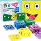 Puzzle de Madera de Expresión Facial,Juegos Montessori Kit de Rompecabezas Juguete 16 Cubos 64 Cartas IQ Puzzle Regalo Navidad,Cubo Juguetes Educativos para Niños 3 años