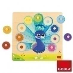 Puzzle Goula Pavo Real 9 Piezas
