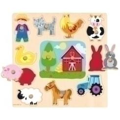 Puzzle Goula Silueta Granja 12 Piezas
