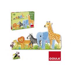 Puzzle GOULA XXL decreciente selva 16 piezas