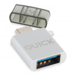 Quick Media QMACUSB cable gender changer USB-C USB-A Blanco
