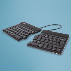 R-Go Tools Teclado ergonómico R-Go Split Break con software de pausa, teclado dividido ergonómico, QWERTY (PT), bluetooth, negro