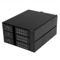 StarTech.com Rack Móvil Backplane de 3 Bahías para Unidades de 3,5 SAS II/SATA III Hot Swap - 6 Gbps - Rack Móvil de Aluminio con Intercambio en Caliente