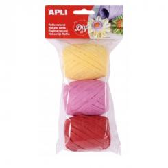 APLI Rafia Natural Tonos Candy 3U 30Mts/Un