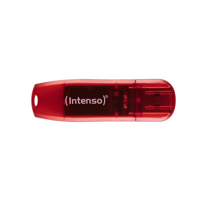rainbow-line-unidad-flash-usb-128-gb-usb-tipo-a-20-rojo-transparente