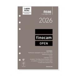 Recambio Agenda Anual (2026) FINOCAM R598 Open 500 117X181 Anualidad D/P