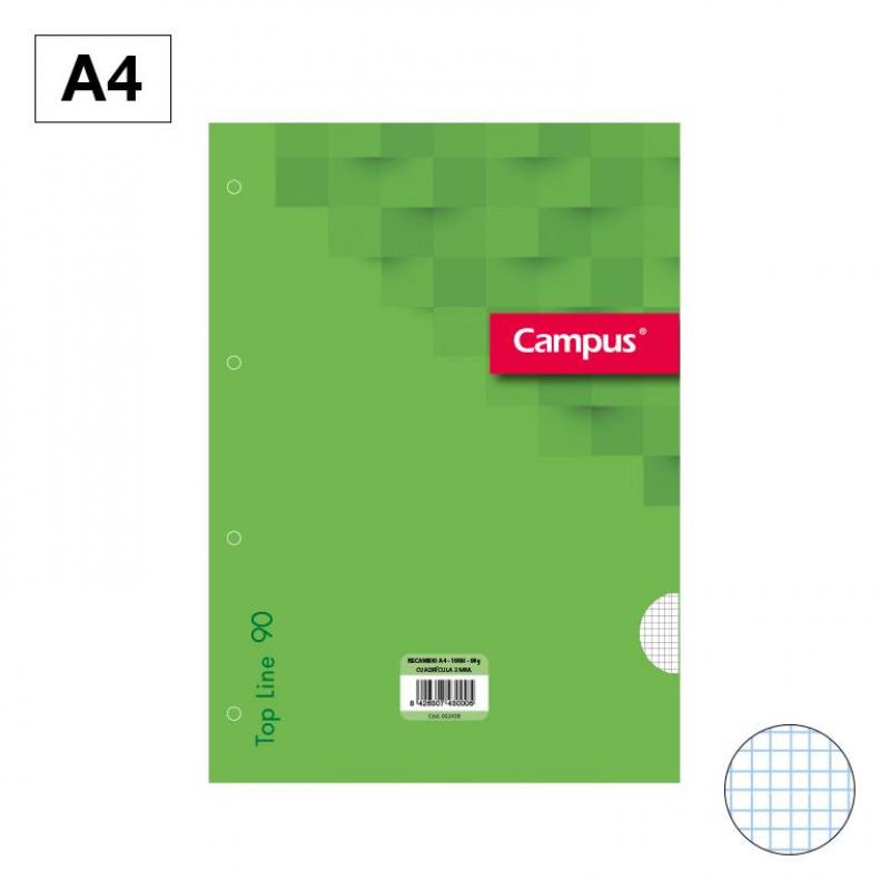 recambio-campus-a4-100h-90g-4-taladros-cuadriculado-cn3