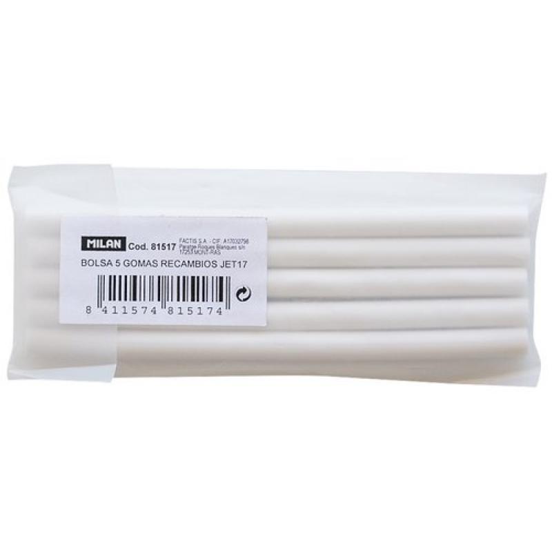 Recambio Goma Milan Jet Eraser Blister de 5 unidades