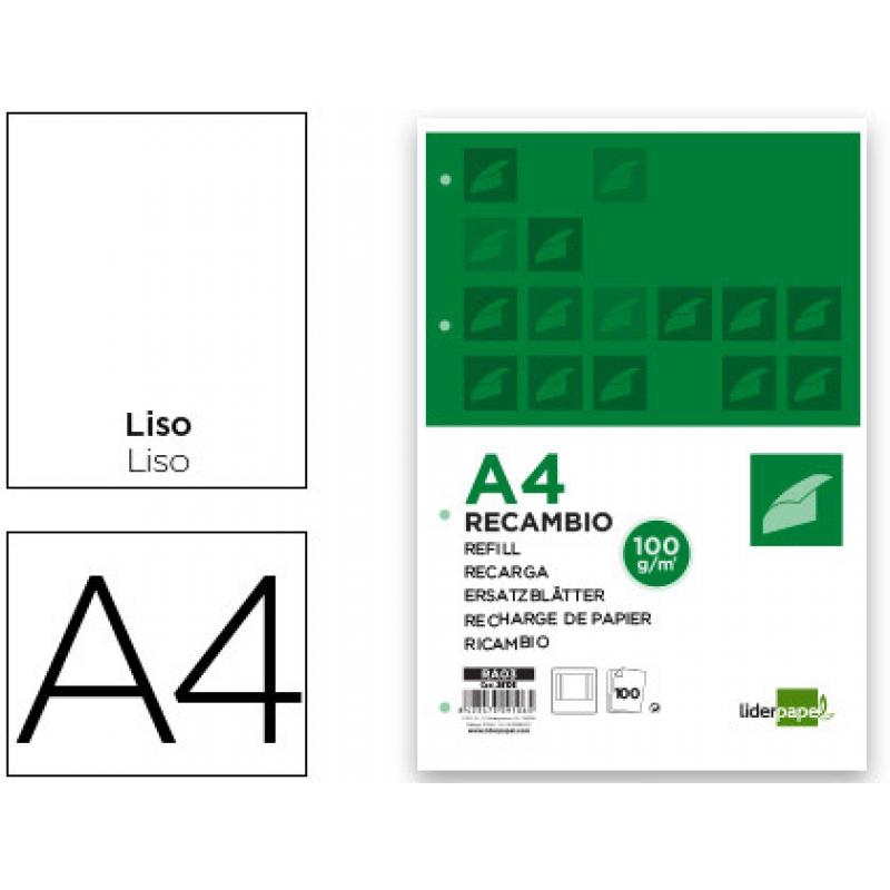 recambio-liderpapel-a4-100-hojas-100gr-m2-liso-con-margen-4-taladros