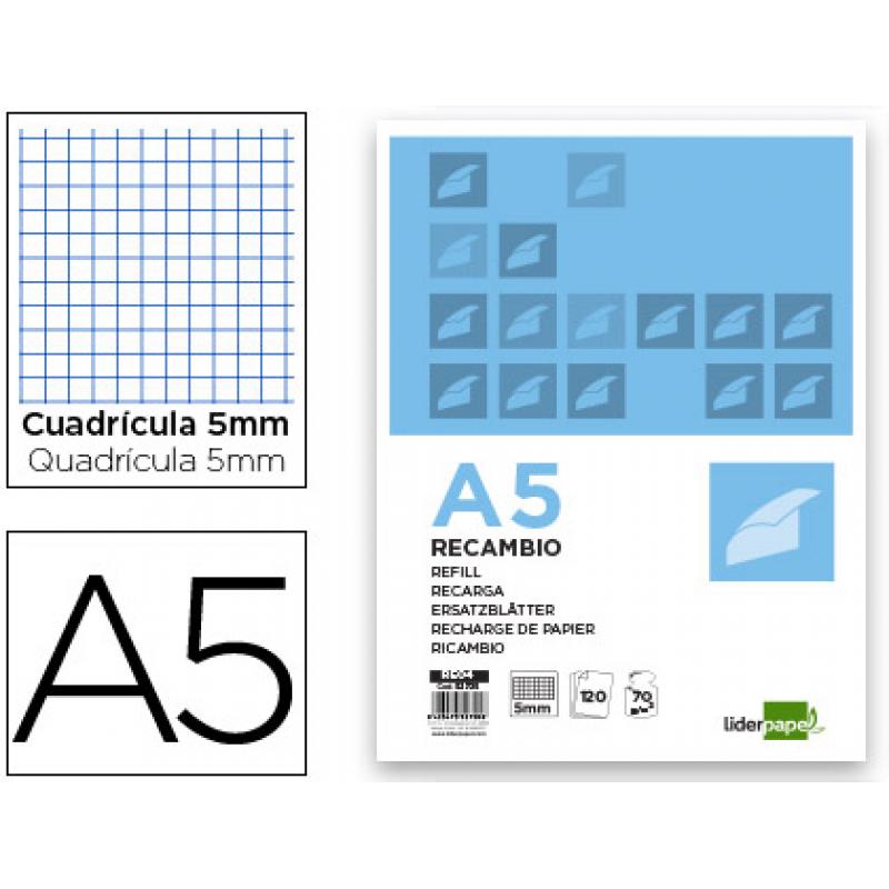 recambio-liderpapel-a5-120-hojas-75gr-m2-cuadro-5mm-sin-margen-6-taladros-bandas-de-5-colores