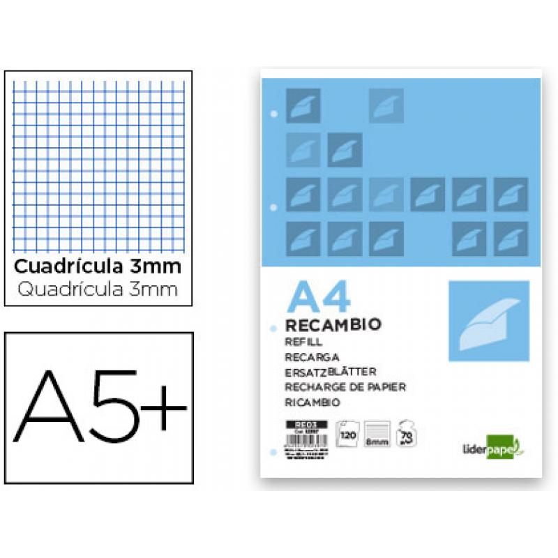 recambio-liderpapel-cuarto-100-hojas-60gr-m2-cuadro-3mm-con-m-argen-6-taladros