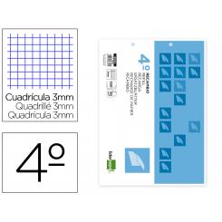 Recambio LIDERPAPEL cuarto apaisado 100 h 2tca-06 cuadro 3 mm 2 taladros con margen