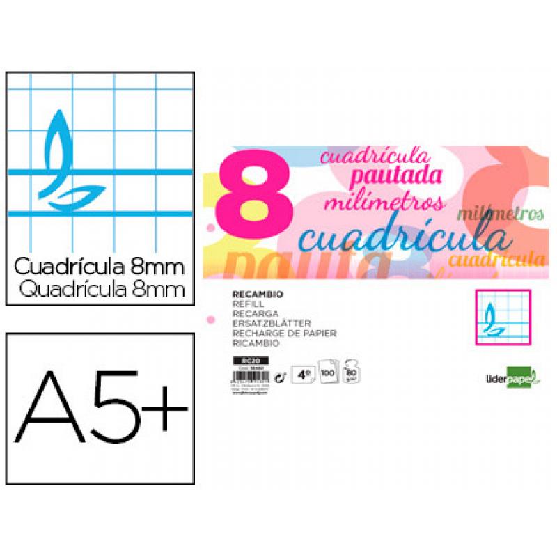 recambio-liderpapel-cuarto-pautaguia-100-hojas-75-g-cuadriculado-pautado-8-mm-con-margen-2-taladros-apaisado