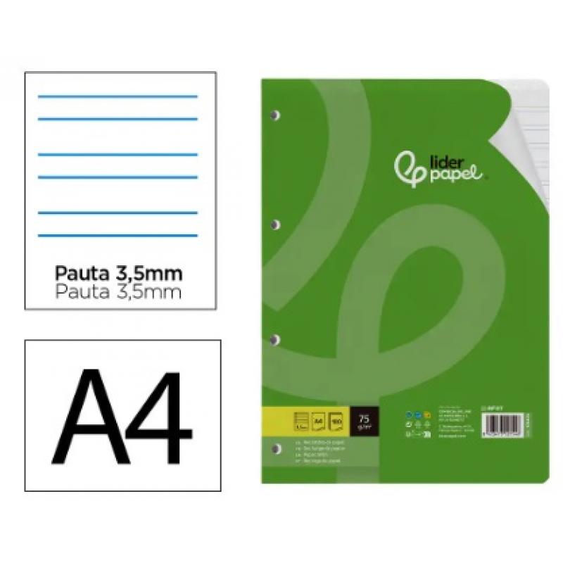 recambio-liderpapel-din-a4-100-hojas-75-gr-pauta-4-35mm-c-margen-4-taladros