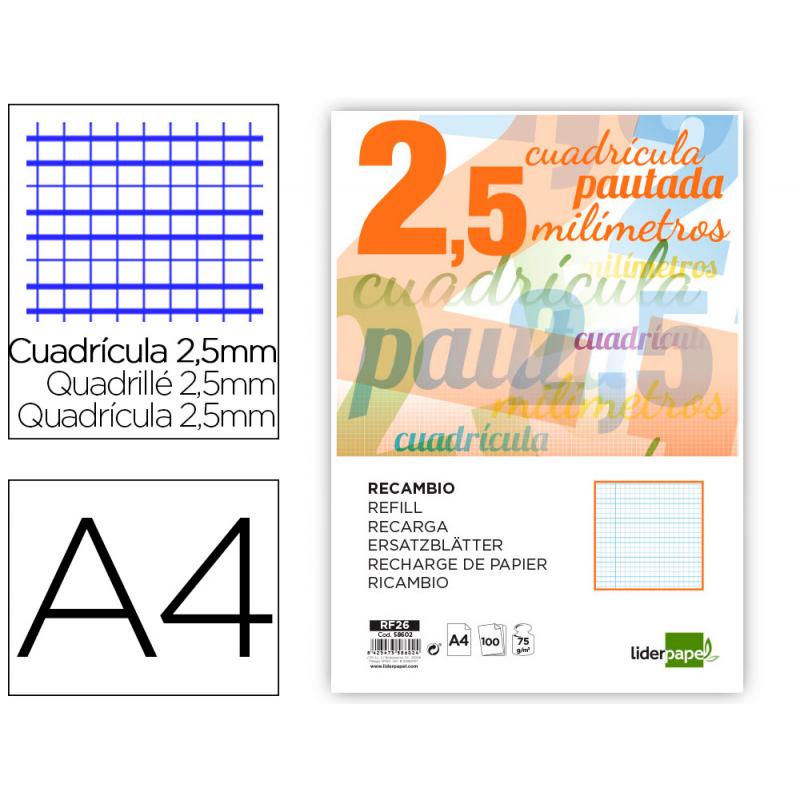 recambio-liderpapel-din-a4-pautaguia-100-hojas-75-gr-m2-cuadriculado-pautado-25-mm-con-margen-4-taladros