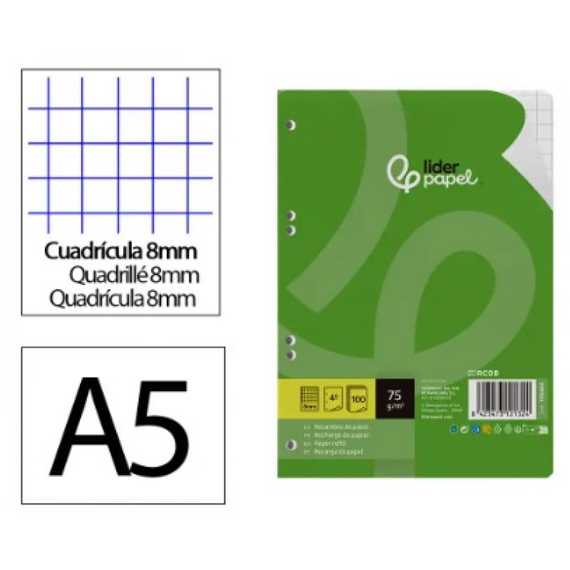recambio-liderpapel-din-a5-100-hojas-75-gr-cuadriculada-8mm-c-margen-6-taladros