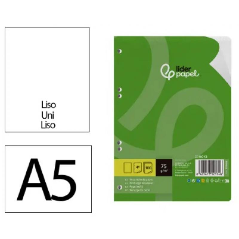 recambio-liderpapel-din-a5-100-hojas-75-gr-liso-s-margen-6-taladros