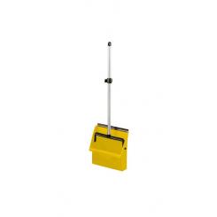 Recogedor con mango de aluminio y clip sin tapa portamangos marca TTS amarillo