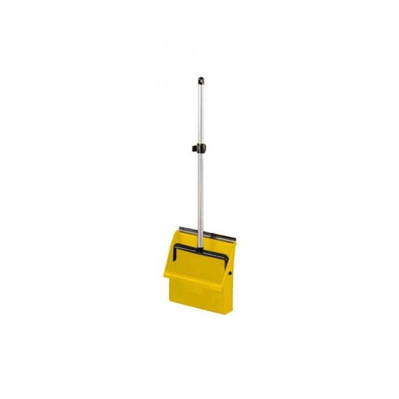 Recogedor con mango de aluminio y clip sin tapa portamangos marca TTS amarillo