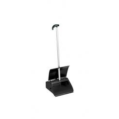Recogedor con tapa mango de aluminio y empuñadura ergonómica con clip portamangos incluido negro