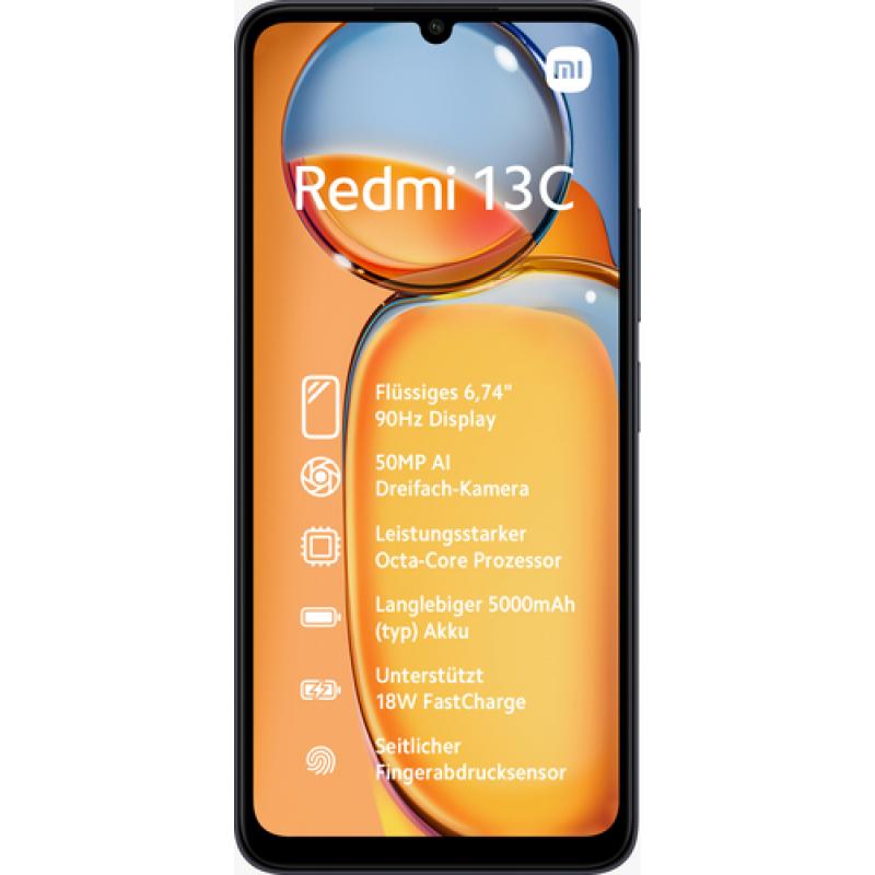 redmi-13c-171-cm-674-sim-doble-ios-13-4g-usb-tipo-c-8-gb-256-gb-5000-mah-negro