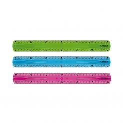 Regla Campus Plastico 30 Cm Flexible