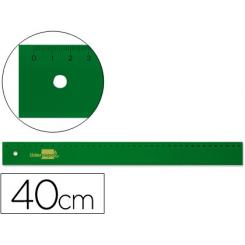 Regla LIDERPAPEL 40 cm acrilico verde