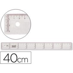 Regla LIDERPAPEL plastico cristal 40 cm