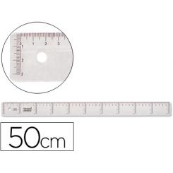 Regla LIDERPAPEL Plastico Cristal 50 cm