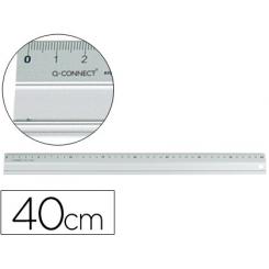 Regla Q-CONNECT metalica aluminio 40 cm