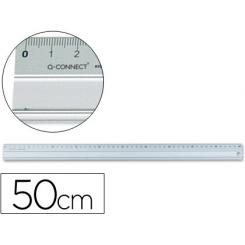 Regla Q-CONNECT metalica aluminio 50 cm