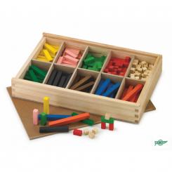 Reglas Regletas Madera Bolsa 63 Pieza