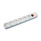 Regleta de 6 enchufes con interruptor sin cable blanco