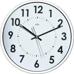 Reloj analógico pared Ø 30 cm silencioso. Aguja segundera color del marco. Para pila LR6 (no incl.) Medidas exteriores: 300x40 mm. Color blanco.