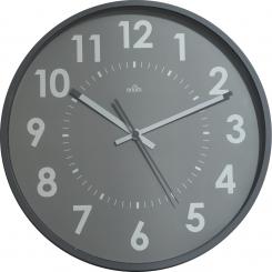 Reloj analógico pared Ø 30 cm silencioso. Aguja segundera color del marco. Para pila LR6 (no incl.) Medidas exteriores: 300x40 mm. Color gris.
