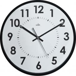 Reloj analógico pared Ø 30 cm silencioso. Aguja segundera color del marco. Para pila LR6 (no incl.) Medidas exteriores: 300x40 mm. Color negro.