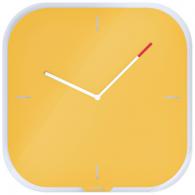 Reloj pared cristal LEITZ Cosy, amarillo