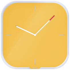 Reloj pared cristal LEITZ Cosy, amarillo