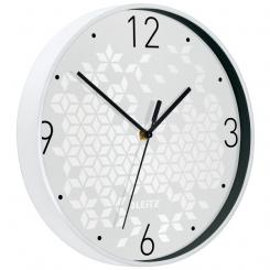 LEITZ Reloj pared WOW, blanco/negro