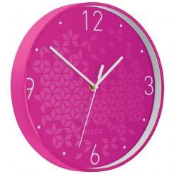 LEITZ Reloj pared WOW, fucsia/blanco