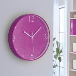 LEITZ Reloj pared WOW, violeta/blanco