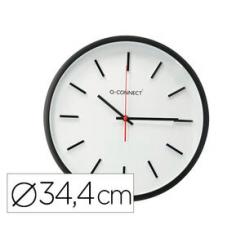 Reloj Q-CONNECT de pared metalico redondo 30,5 cm movimiento silencioso color rosa dorado