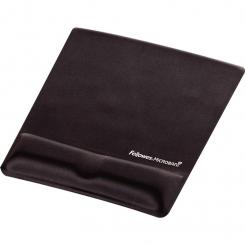 FELLOWES Alfombrilla Ratón con reposamuñecas de espuma canal-V Negro