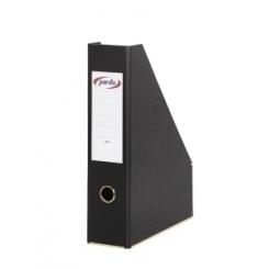 Revistero Carton Pardo Forrado Extra 80Mm Negro