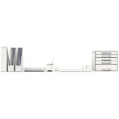 Revistero LEITZ WOW DUAL, blanco/gris